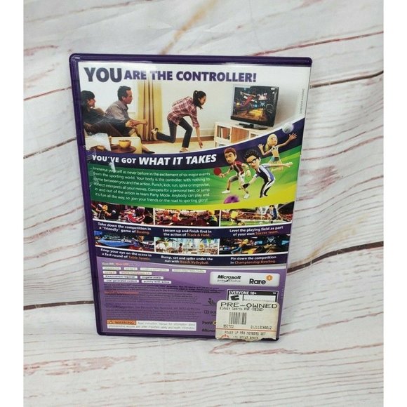 Lot Of 2 Xbox 360 Live Kinect Adventures And Sports Video Game Bundle - Picture 10 of 12